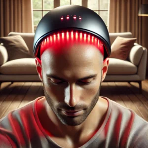 -A-realistic-image-of-a-person-using-a-red-light-therapy-cap-for-hair-growth-at-home