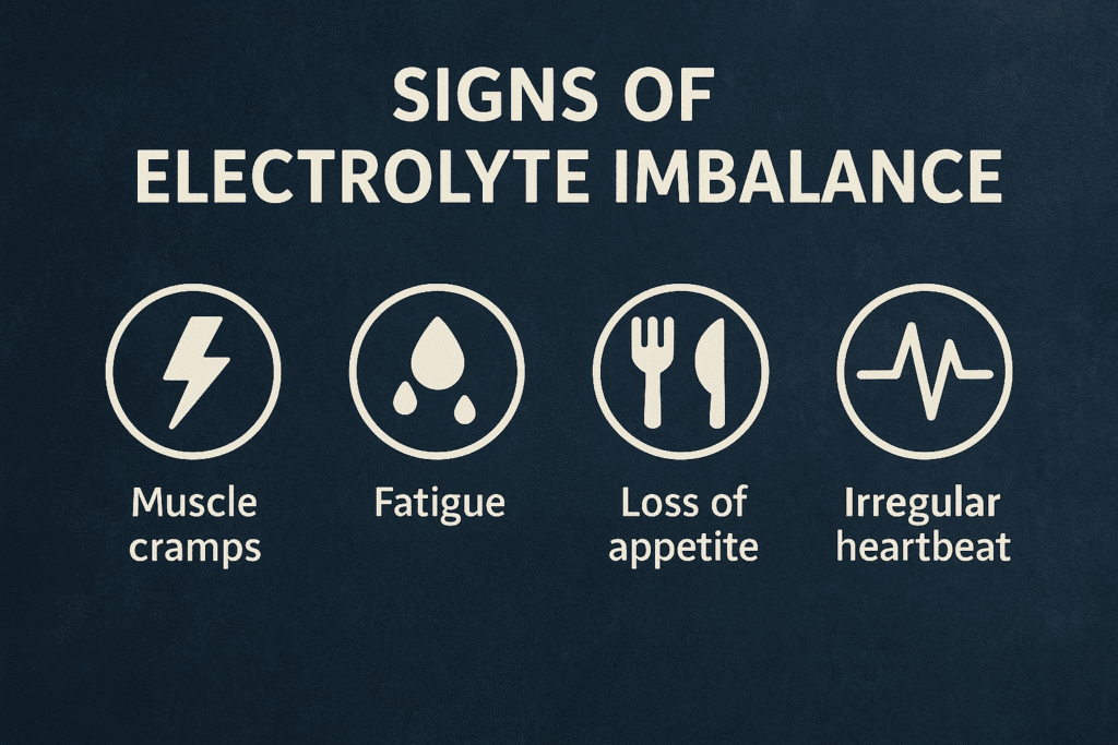 Signs of electrolyte imbalance
