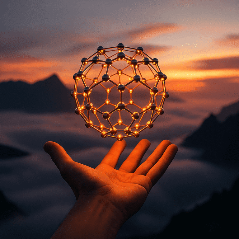 Concept Art of a C60 Molecule being the future of health